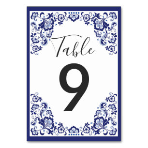 Numeração De Mesa Delfts Blauw Recepção de Casamento Holandesa Azu