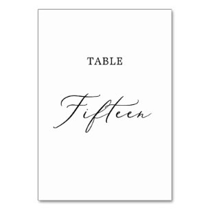 Numeração De Mesa Delicar Mesa de Caligrafia Negra Quinze