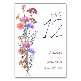 Numeração De Mesa Delicate Acrylic Floral Wedding