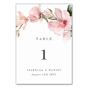 Numeração De Mesa Delicate Floral Magnolia Wedding
