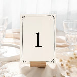 Numeração De Mesa Desenho Da Mão Whimsical<br><div class="desc">Este design adorável apresenta elementos desenhados à mão e um texto ousado e caprichoso.</div>