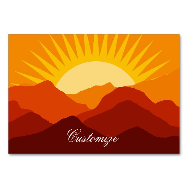 Numeração De Mesa Desert Mounts Sunset Thunder_Cove (Frente)