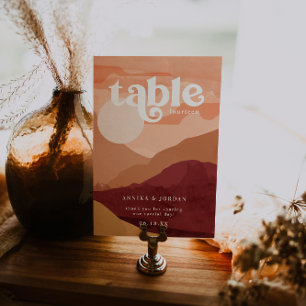 Numeração De Mesa Deserto Elegante Casamento Personalizado Terra C