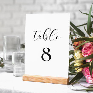 Numeração De Mesa Design de caligrafia elegante
