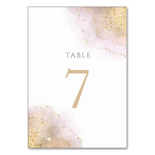 Numeração De Mesa design de escala de aquarela Número 7