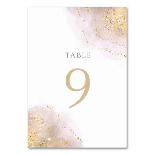 Numeração De Mesa design de escala de cores aquáticas Número 9