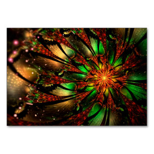 Numeração De Mesa design de flor fractal abstrato.