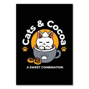 Numeração De Mesa Design de Mug Feriado com Cozy Cat e Cookies de Pa