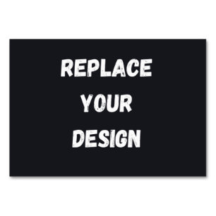 Numeração De Mesa Design simples preto personalizado Adicionar Foto