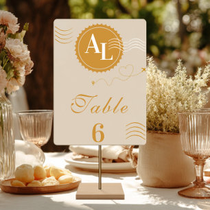 Numeração De Mesa Destino de Casamento Cósmico de Embarque
