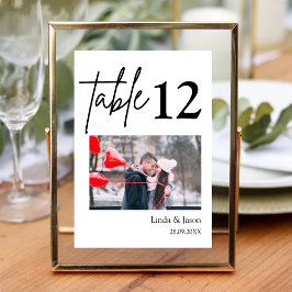 Numeração De Mesa Destino de Viagem de Casamento Nome da Foto Número