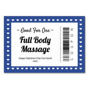 Numeração De Mesa Dia de os namorados Massage Love Coupon Casal Gift