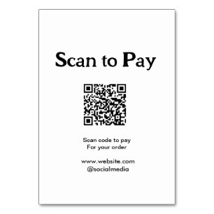 Numeração De Mesa Digitalizar para pagar pela encomenda QR code adic