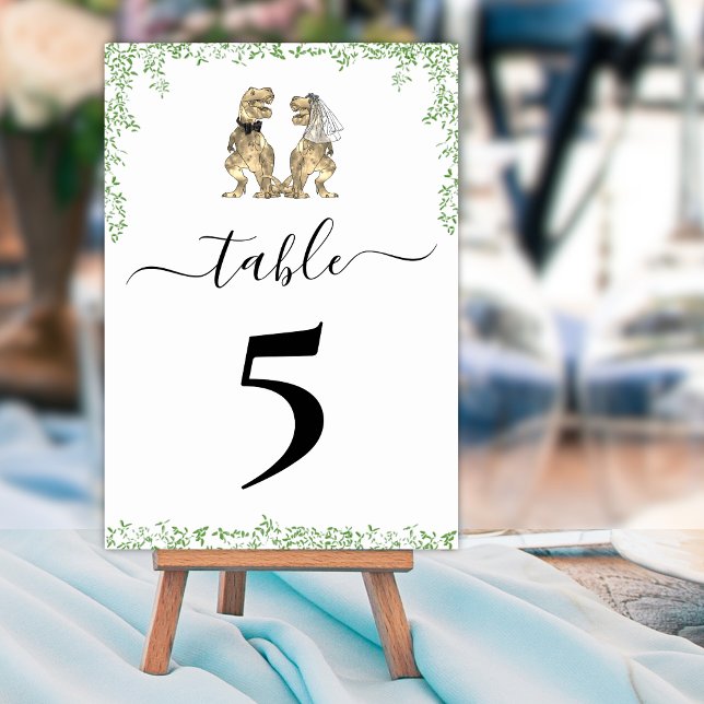 Numeração De Mesa Dinosaur Wedding Table Number (Criador carregado)
