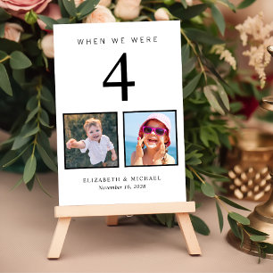 Numeração De Mesa Diversão de Foto de Casamento