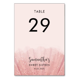 Numeração De Mesa Doce 16 Festa de aniversário Elegante 29
