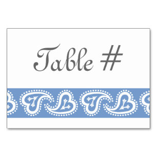 Numeração De Mesa Doce Corações de Paisley na Placa de Mesa Periwi