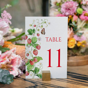 Numeração De Mesa Doce de Morango