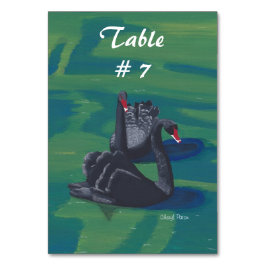 Numeração De Mesa Dois Cisnes Negros Natação Número da Mesa Tablecar