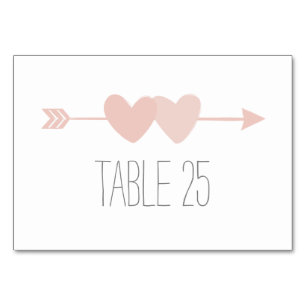 Numeração De Mesa Dois Corações