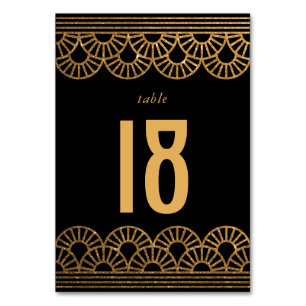 Numeração De Mesa Dourado Art Deco Gatsby Themed Table Number
