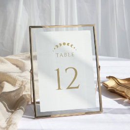 Numeração De Mesa Dourado Casamento da Lua Celestial