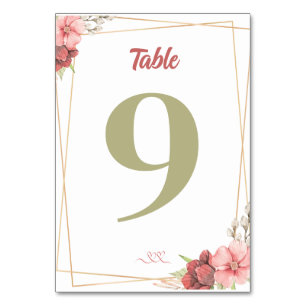 Numeração De Mesa Dourado Casamento Elegante