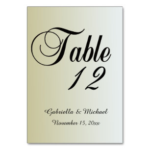 Numeração De Mesa Dourado Sol