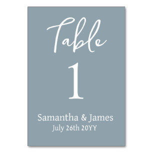Numeração De Mesa Dusty Blue Modern Elegance Wedding