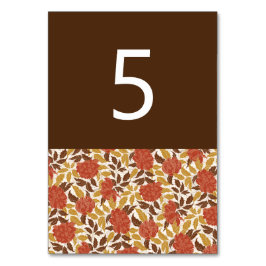 Numeração De Mesa Dusty Brunt Orange Peony Flowers Casamento outono