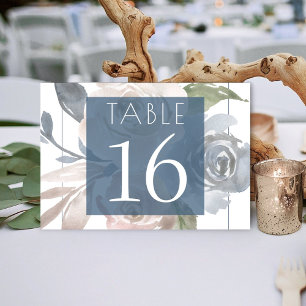 Numeração De Mesa Dusty Floral   Enfumaçado sem som Parte Buquê Az
