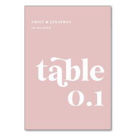 Numeração De Mesa Dusty Pink Wedding