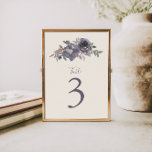 Numeração De Mesa Dusty Purple Floral Watercolor Personalizado<br><div class="desc">Número de Tabela Personalizada de Casamento de Cor de Água Floral Dusty Purple</div>