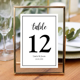 Numeração De Mesa Elegância Moderna Personalizada Número da Mesa de