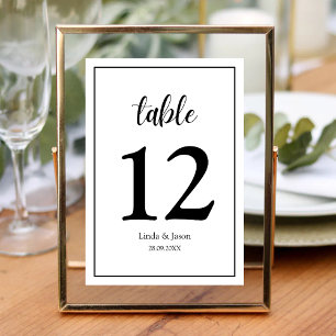 Numeração De Mesa Elegância Moderna Personalizada Número da Mesa de