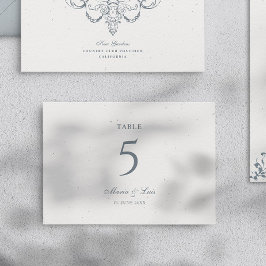 Numeração De Mesa Elegant Baroque Wedding Set I Table Number Card