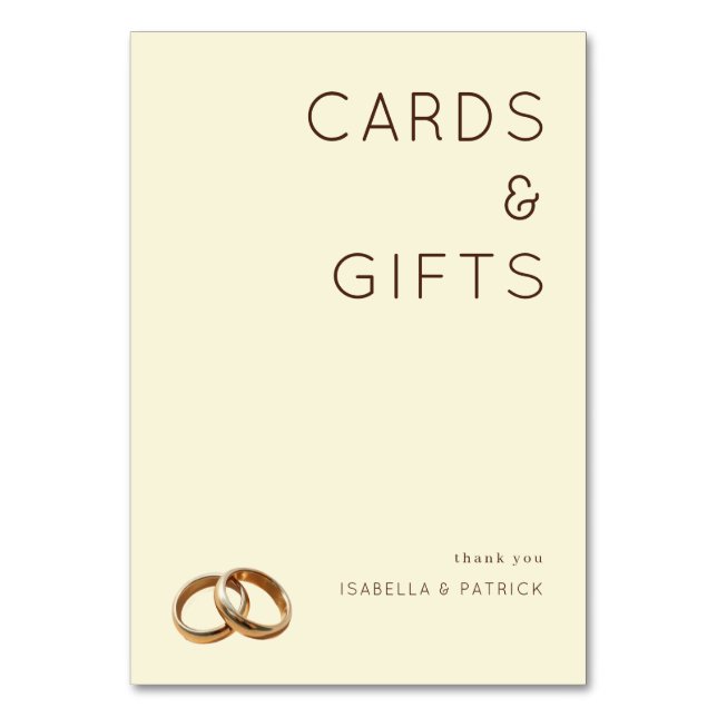 Numeração De Mesa Elegant Beige Rings (Frente)