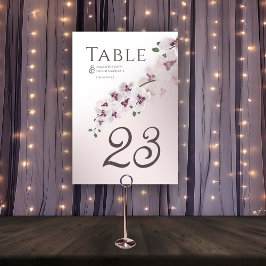 Numeração De Mesa Elegant Blush Orchid Wedding Table Number
