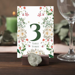 Numeração De Mesa Elegant Botanical Wedding Table Number