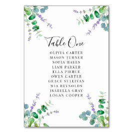 Numeração De Mesa Elegant Eucalyptus Greenery Wedding