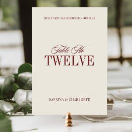 Numeração De Mesa Elegant Ivory Old Money Wedding Table Number