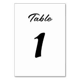 Numeração De Mesa Elegant Minimal Modern Simple Chic Table Card
