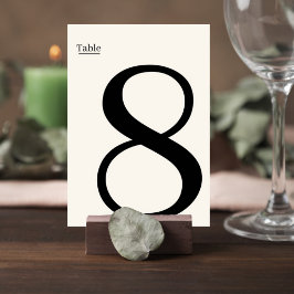Numeração De Mesa Elegant Minimalist Wedding Table Number Card