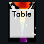 Numeração De Mesa Elegant Modern Gay Men Wedding Rainbow<br><div class="desc">The Gay Men Wedding Elegant Modern collection offers a complete suite of coordinating stationery and accessories designed for two grooms. Two grooms in classic black tuxedos against a vibrant rainbow Pride flag, with bold brush script typography that brings a retro-nostalgic edge to a modern celebration. Every piece is fully customizable...</div>