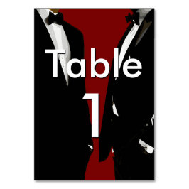 Numeração De Mesa Elegant Modern Gay Men Wedding Rainbow