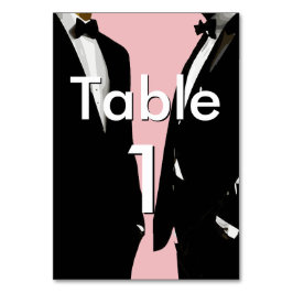 Numeração De Mesa Elegant Modern Gay Men Wedding Rainbow