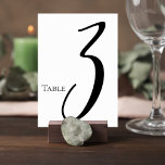 Numeração De Mesa Elegant Script Wedding Table Number Card<br><div class="desc">Guide guests to their seats with this elegant minimalist wedding table number card featuring a bold script numeral paired with refined classic typography. The striking oversized number creates a stylish focal point while the clean layout keeps the design modern, timeless, and easy to read. Designed to complement sophisticated wedding décor,...</div>
