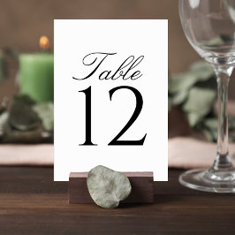 Numeração De Mesa Elegant Script Wedding Table Number Card
