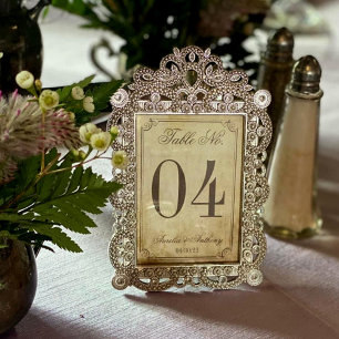 Numeração De Mesa Elegant Vintage Wedding