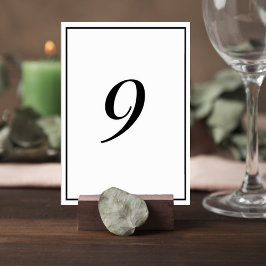 Numeração De Mesa Elegant Wedding Table Number Card